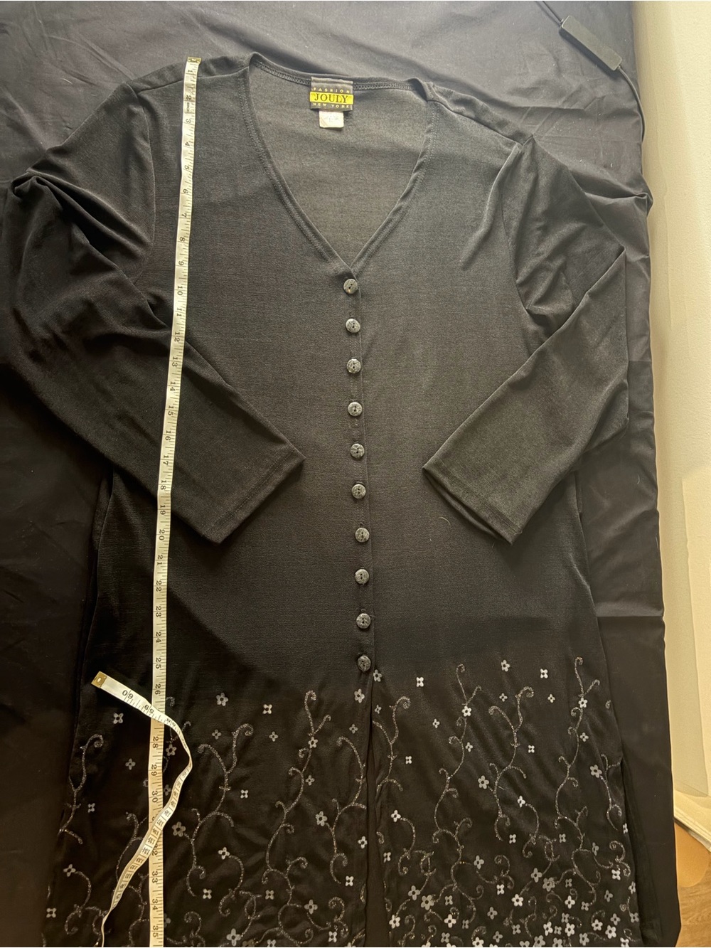 Black Embroidered Button-Front Long Dress | Vintage Whimsigoth Dress | Plus size